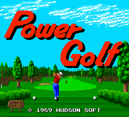Power Golf title screen for PC Engine